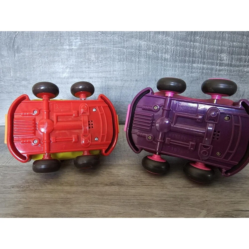 Chunky Cars Pull Back and Go- Just B You Pickup Truck Lot Of 2 Beetle Bug Car